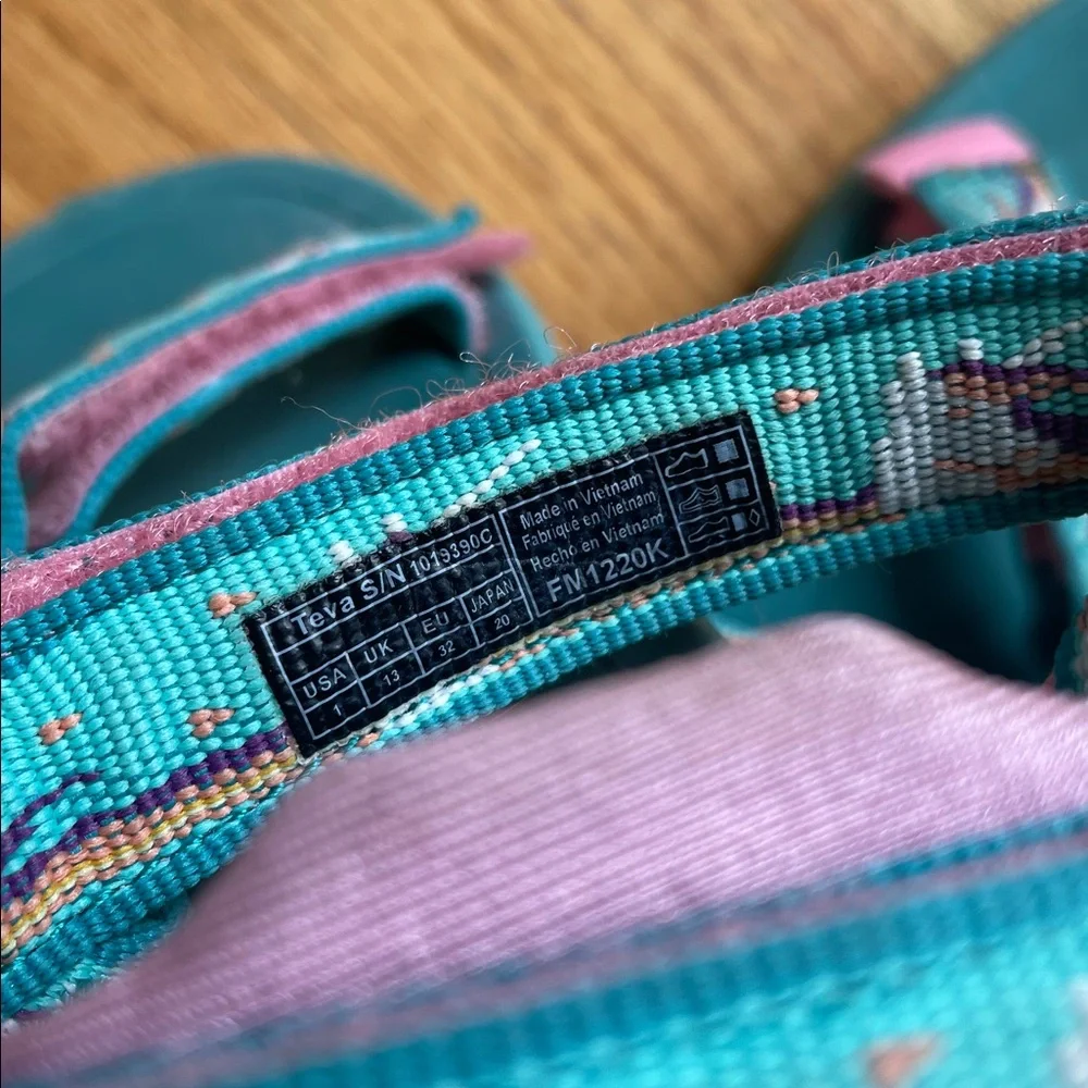 Teva Kids Teal Unicorn Sandals - Picture 2 of 12